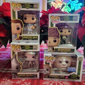 Funko Pop Wicked Lot - Dorothy, Scarecrow,  Cowardly Lion, Tin Man - Lot of 4